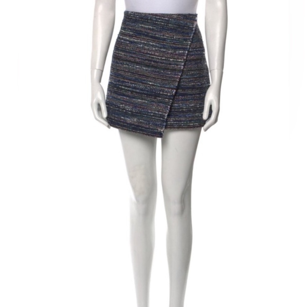 Diane Von Furstenberg Womens Blue Patterned Mini Skirt Size 8